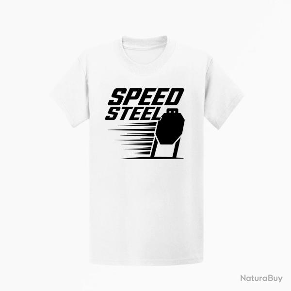T-shirt Speed Steel Cible m�tallique Blanc