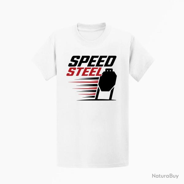 T-shirt Speed Steel Cible m�tallique Blanc / Noir et rouge