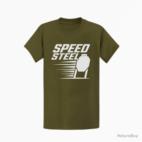 T-shirt Speed Steel Cible m�tallique Kaki / Blanc