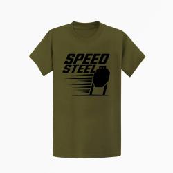 T-shirt Speed Steel Cible m&eacute;tallique Kaki / Noir