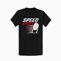 T-shirt Speed Steel Cible m&eacute;tallique Noir / Blanc et rouge