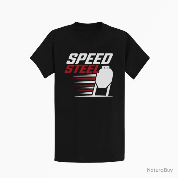 T-shirt Speed Steel Cible m�tallique Noir / Blanc et rouge