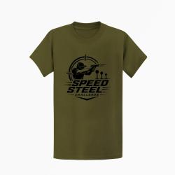 T-shirt Speed Steel Challenge Tireur au pistolet Kaki / Noir