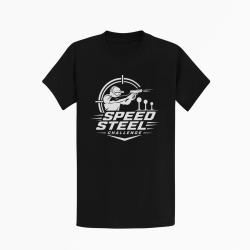 T-shirt Speed Steel Challenge Tireur au pistolet Noir