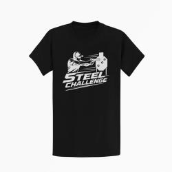 T-shirt Steel Challenge Tireur au pistolet Noir