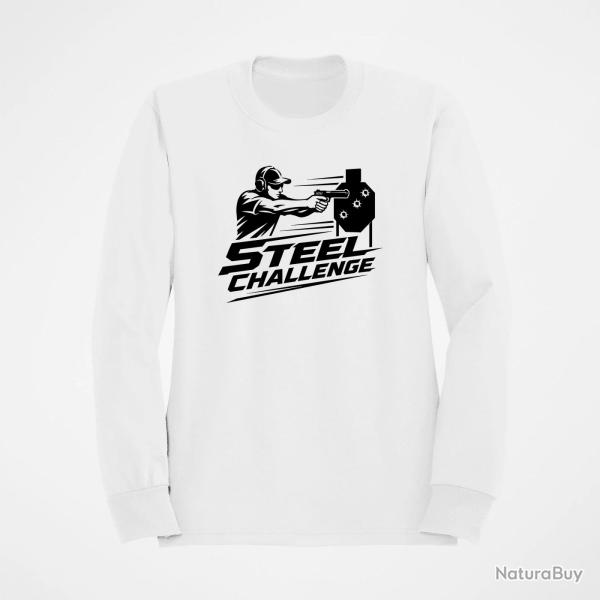 Sweat Steel Challenge Tireur au pistolet Blanc