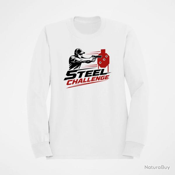 Sweat Steel Challenge Tireur au pistolet Blanc / Noir et rouge