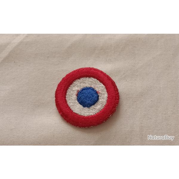 cocarde tricolore en tissu brod�e WW2 ( A1 )