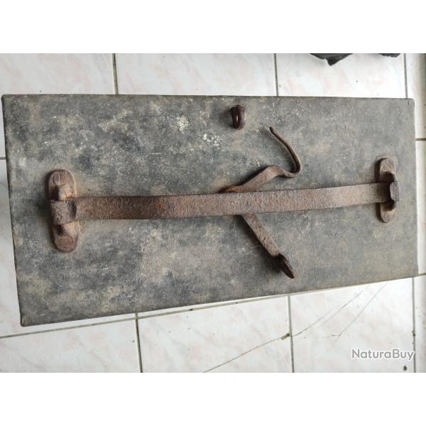 Ancienne Caisse de Transport Militaire / Technique - M�tal et Bois - D�but XXe