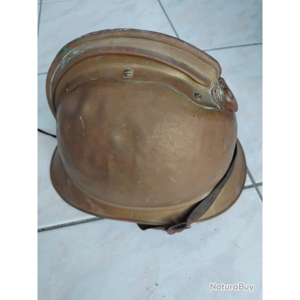 Authentique casque de sapeur-pompier mod�le 1885