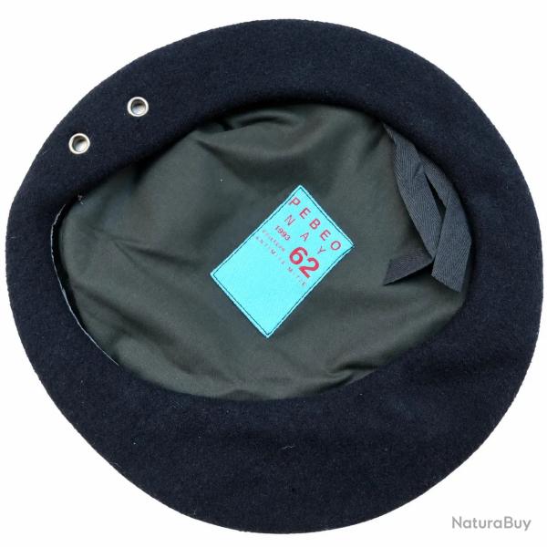 Tour de t�te 62 - B�ret Arm�e de Terre Fran�aise bleu fonc� comme neuf