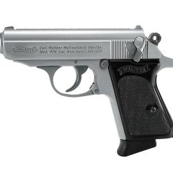 PIST PPK WALTHER CAL 380 ACP, 6 COUPS - INOX