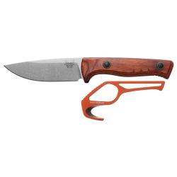 Couteau &agrave; lame fixe combo Benchmade SlipRidge Fixed Combo Wood manche bois
