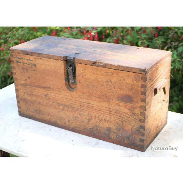 Caisse en bois pour 3 douilles de 15 cm s.Fh.18 Dat�e 1943 - ref SL22FH002