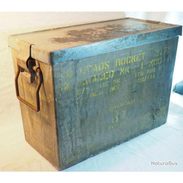 caisse VIDE container �tanche FIBRE roquettes RCAF - avion britannique Typhoon - WWII