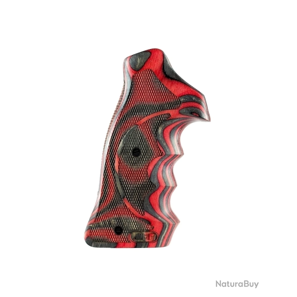 Poign�e bois lamin� MBT GRIPS Sport pour revolver SMITH & WESSON K/L rouge