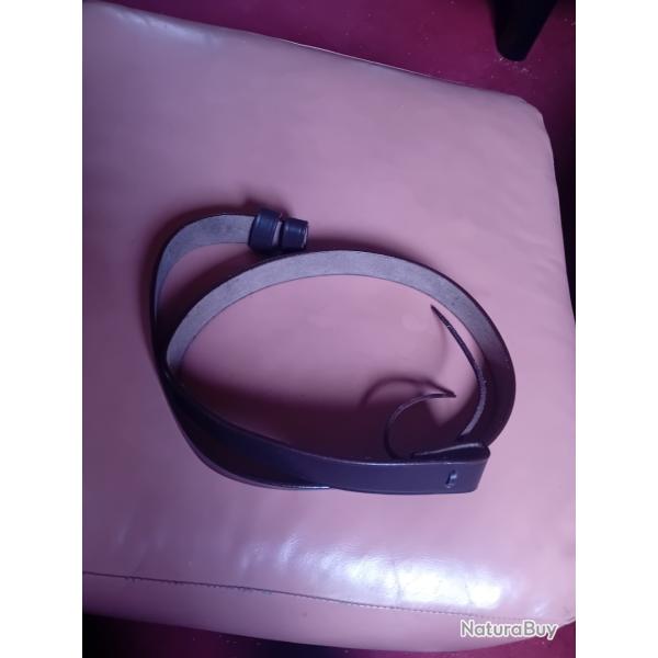 Bretelle cuir pour fusils anglais Couleur  brune