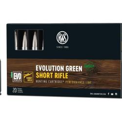 Cartouche RWS Evolution Green Short Rifle .308 Winchester 9,0 g / 139 gr - Bo&icirc;te de 20