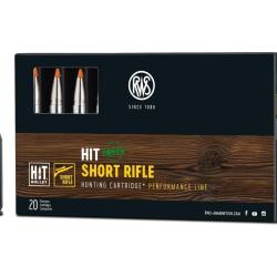 Cartouche RWS HIT Short Rifle .308 Winchester 9,7 g / 150 gr - Bo&icirc;te de 20