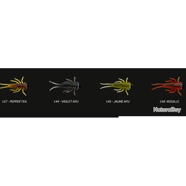 LARVA MONTE TETE FOOTBALL 3CM 2GR 2 PIECES JAUNE AYU 145