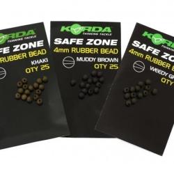 PERLES CAOUTCHOUC KORDA GREEN PAR 25 4mm