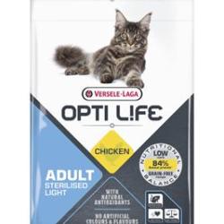 OPTILIFE CAT ADULT LIGHT STERILISED POULET SANS CEREALES 2.5KGS