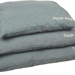 COUSSIN DREAM AWAY RECTANGULAIRE VERT + FERMETURE ECLAIR 100X70X15CM