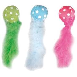 JOUET CHAT POLKA BALLE MULTI D4CM X 14CM