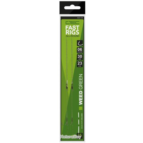 BAS DE LIGNE CARPE FAST RIGS ALLROUND WEEDY PAR 2 Taille 8