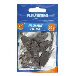 PLOMBS HEXAGONAUX A CRAMPONS FLASHMER 100gr - Par 2