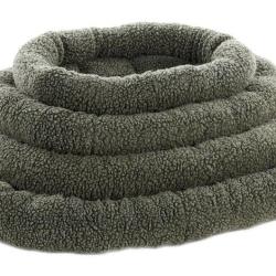COUSSIN SHERPA OVAL KAKI 80X58X8CM