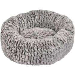 PANIER SNOZZY ROND GRIS/NOIR DIAM 50X18CM