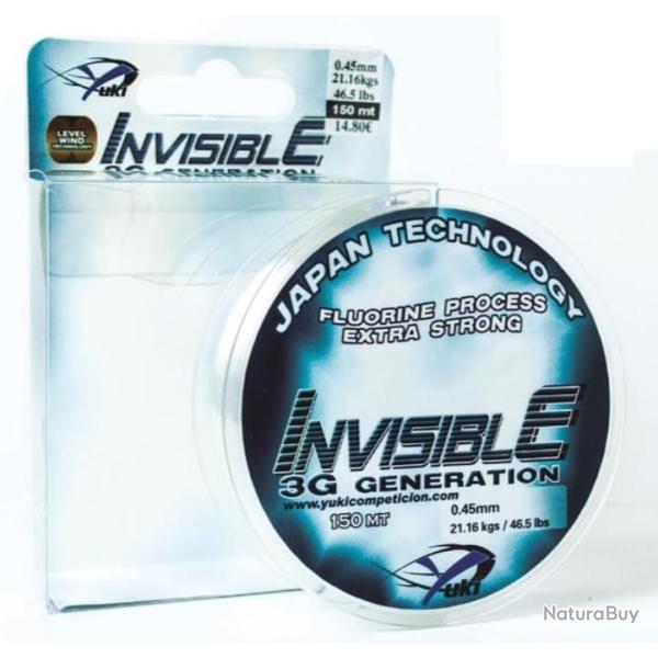 FIL INVISIBLE YUKI 3G 150M 0.26mm - 6.95kg