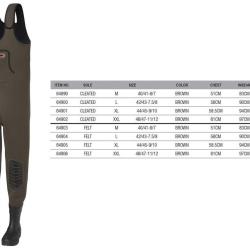 WADERS SCIERRA KENAI NEO 4MM CHEST BOOT FOOT FELT M - 40/41