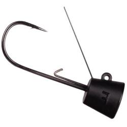 TETE PLOMBEE NR JIG HEAD MATT BLACK ANTI HERBE Taille 1/0 / Pochette de 3 3.5gr