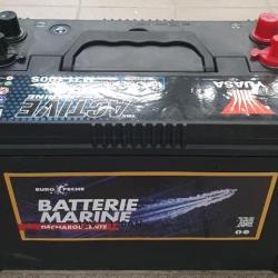 BATTERIE DECHARGE LENTE 12V DOUBLE BORNE 80ah - 260x174x225mm