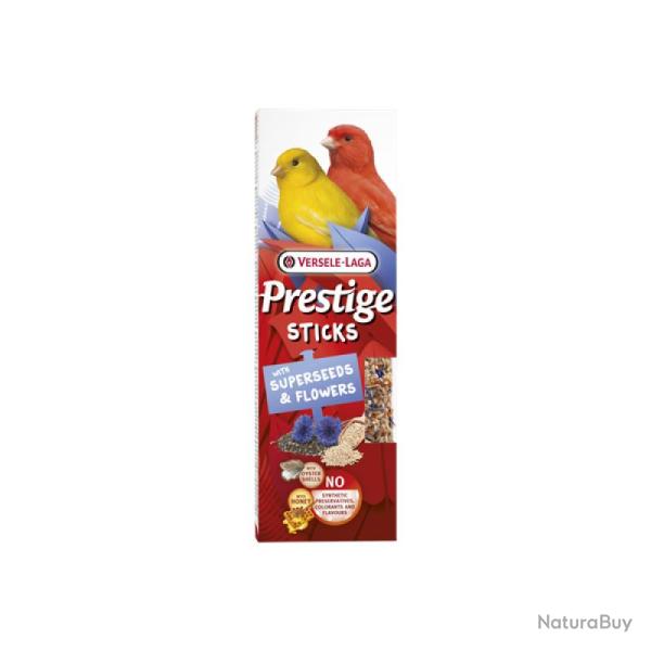 STICKS PRESTIGE CANARIS AVEC SUPER GRAINES ET FLEURS X2 60GR