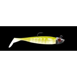 NEO SHAD MONTE 11CM 15GR Lemon cream UV / Blanc nacre dos fluo jaune 108NPC