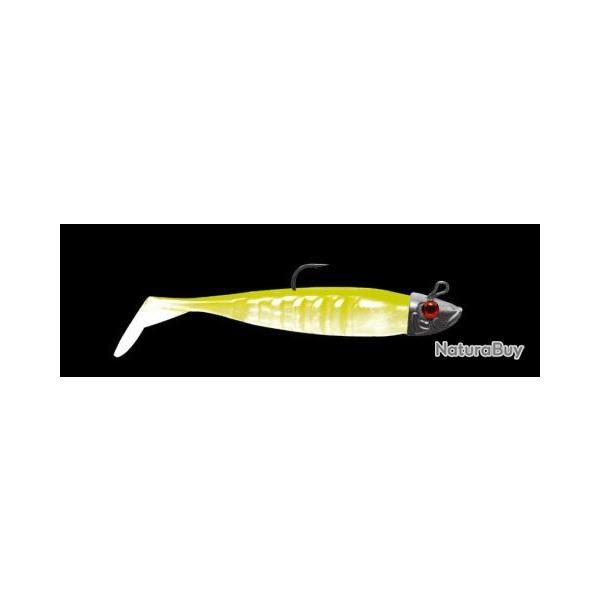 NEO SHAD MONTE 11CM 15GR Lemon cream UV / Blanc nacre dos fluo jaune 108NPC