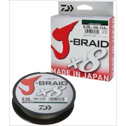 TRESSE J BRAID 150M 8 BRINS VERTE 0.22mm / 17kg
