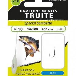 HAMECONS MONTES TRUITE SPECIALE BOMBETTE PAR 10 Taille 6 0.16mm