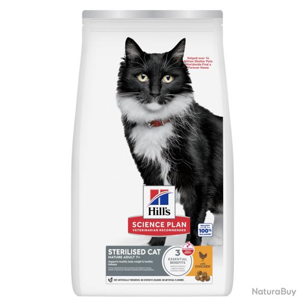 HILLS FELINE ADULT STERILISED MATURE POULET 7KGS