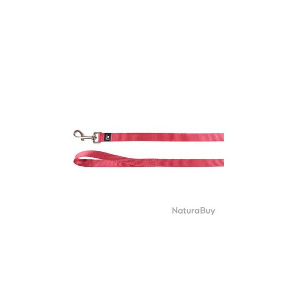 LAISSE ZIGGI ROUGE CERISE 130CM 20MM