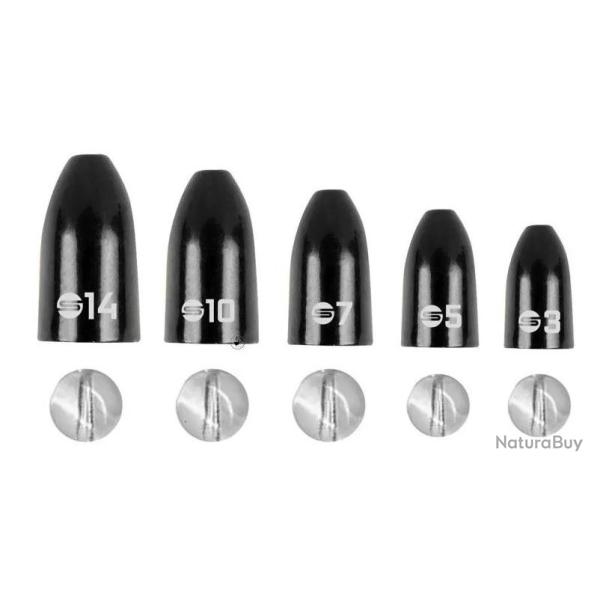 PLOMB BALLE BRASS BULLET SINKERS 7GR PAR 2