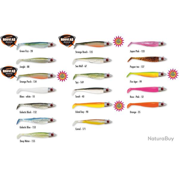 SWAT SHAD MONTE 11CM 10GR PAR 1 Blanc dos ayu 112