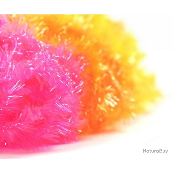 CHENILLE ICE TRANSLUCENT 15MM Rose fluo - 123