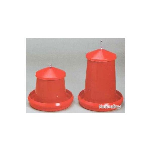 NOURRISSEUR SILO 8KGS PLASTIQUE ROUGE