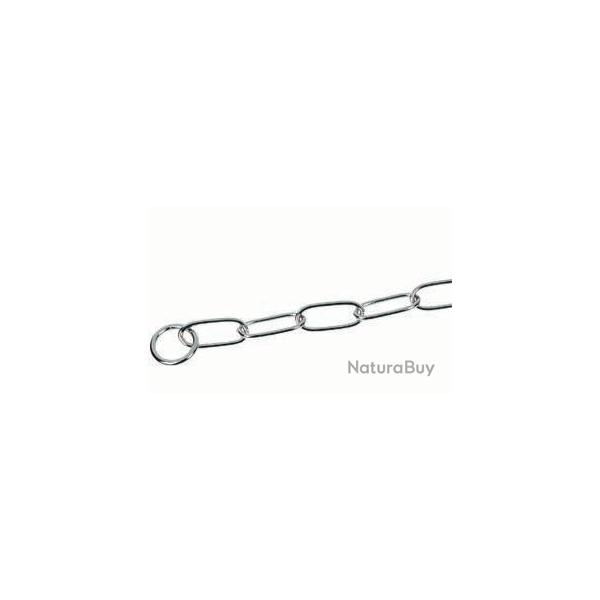 COLLIER CHIEN ANTI TRACTION TOPPO ARGENT L 55CM 4MM