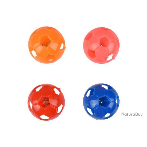 JOUET CHAT BALLE EBRU + CLOCHETTE MULTI 3.8CM X 4 PCES