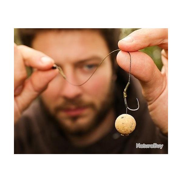 HAMECONS MONTES KORDA WIDE GAPE DARK MATTER CARP RIG BARBED PAR 1 Taille 6